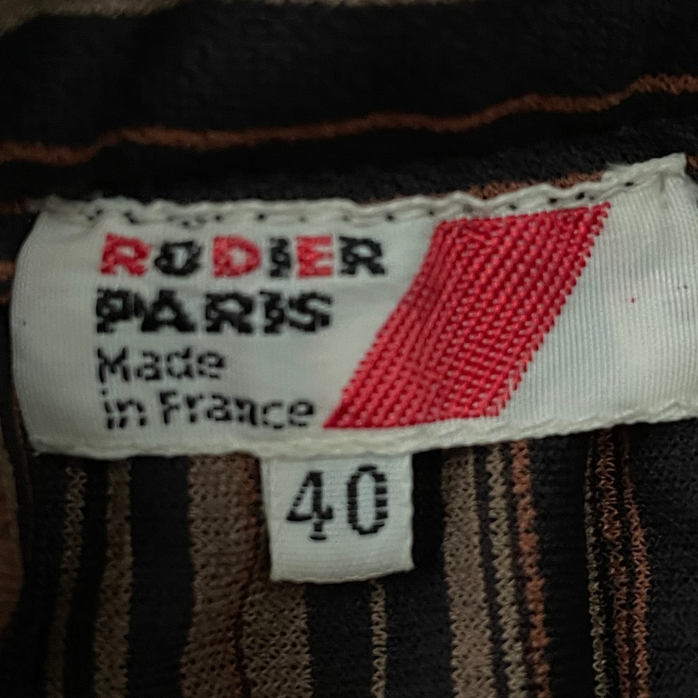 Vintage Rodier Paris stripe high waist skirt XS - Picture 11 of 13